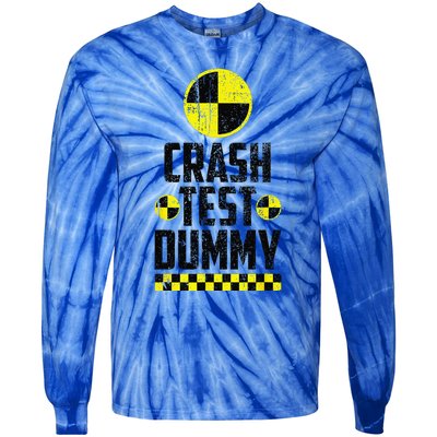 Crash Test Dummy Last Minute Costume Funny Halloween Tie-Dye Long Sleeve Shirt