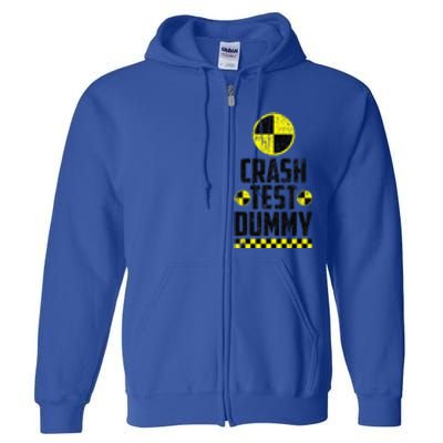 Crash Test Dummy Last Minute Costume Funny Halloween Full Zip Hoodie