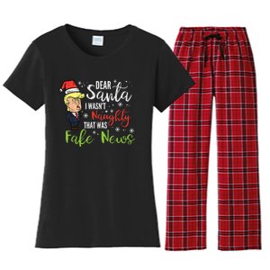 Christmas Trump Dear Santa Fake Women's Flannel Pajama Set