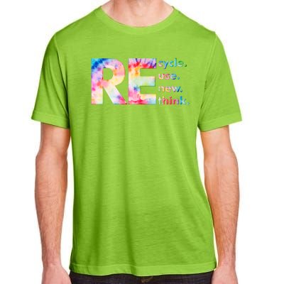 Colorful Tie Dye Recycle Reuse Renew Rethink Celebrate Earth Day Adult ChromaSoft Performance T-Shirt