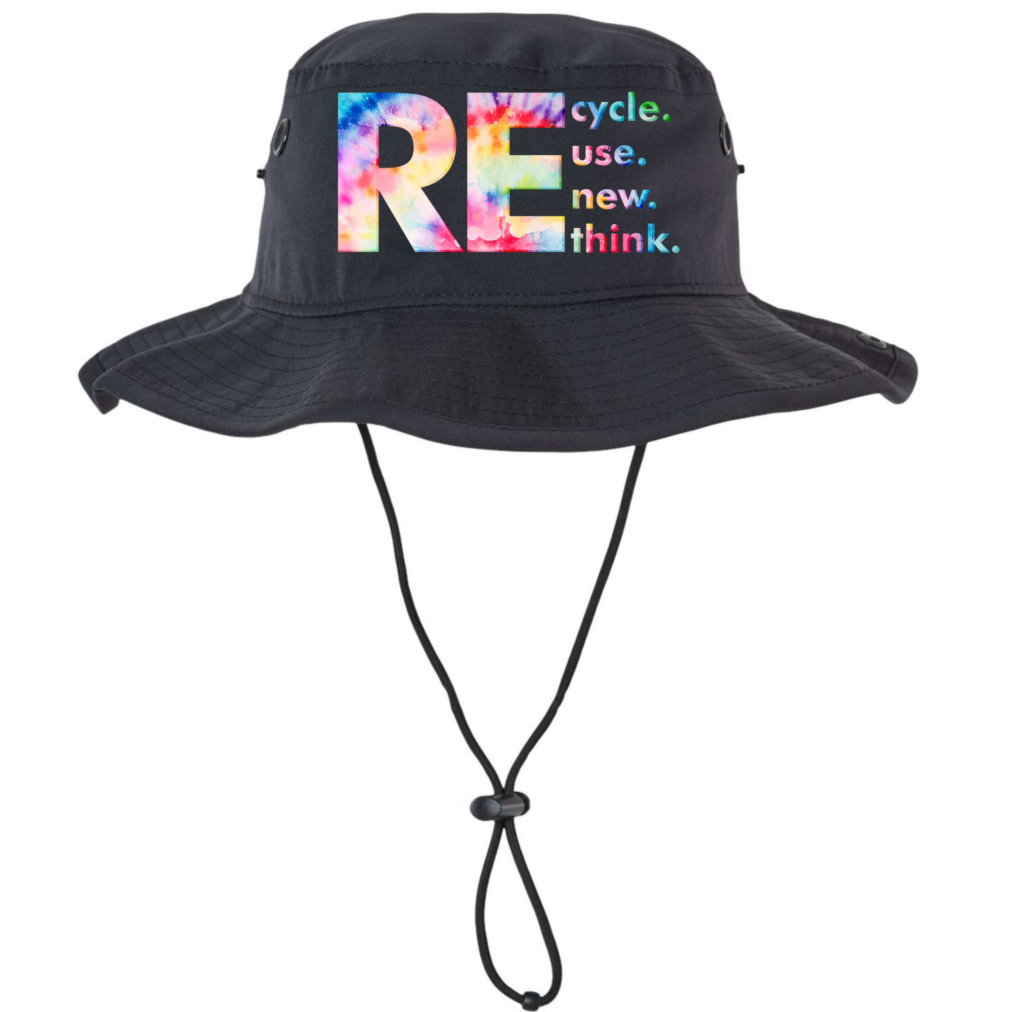 Colorful Tie Dye Recycle Reuse Renew Rethink Celebrate Earth Day Bucket Hat
