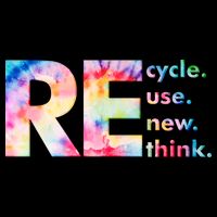Colorful Tie Dye Recycle Reuse Renew Rethink Celebrate Earth Day Bucket Hat