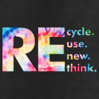 Colorful Tie Dye Recycle Reuse Renew Rethink Celebrate Earth Day Trucker Hat