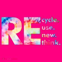Colorful Tie Dye Recycle Reuse Renew Rethink Celebrate Earth Day T-Shirt
