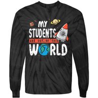 Cute Teacher Design My Students Are Out Of This World Space Tie-Dye Long Sleeve Shirt