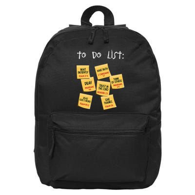 Christian To Do List Christian Planner 16 in Basic Backpack