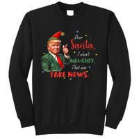 Christmas Trump Dear Santa Fake News Funny Xmas Trump 47 Sweatshirt