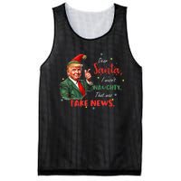 Christmas Trump Dear Santa Fake News Funny Xmas Trump 47 Mesh Reversible Basketball Jersey Tank