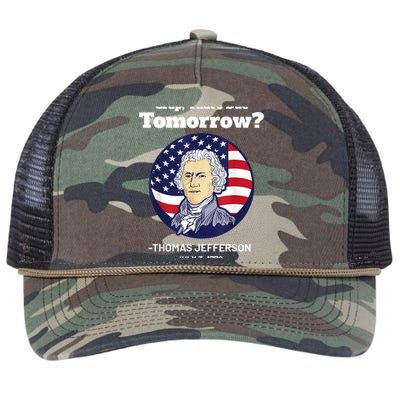 Crap ThatS Due Tomorrow July 4th Thomas Jefferson Patriotic Retro Rope Trucker Hat Cap