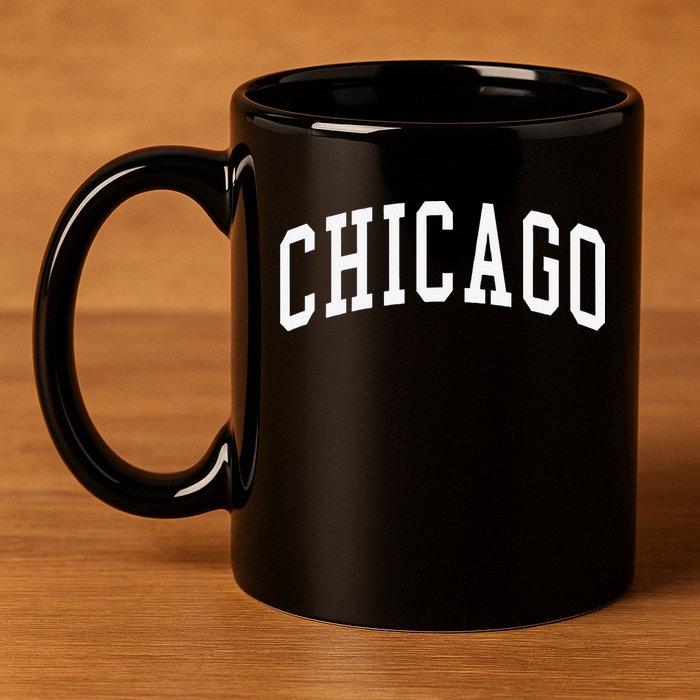 Chicago Throwback Design Classic 11oz C Handle Ceramic Mug
