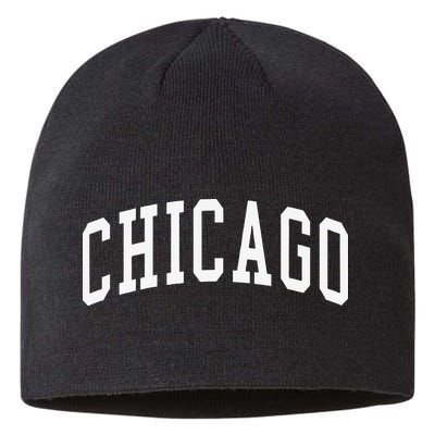 Chicago Throwback Design Classic Sustainable Beanie