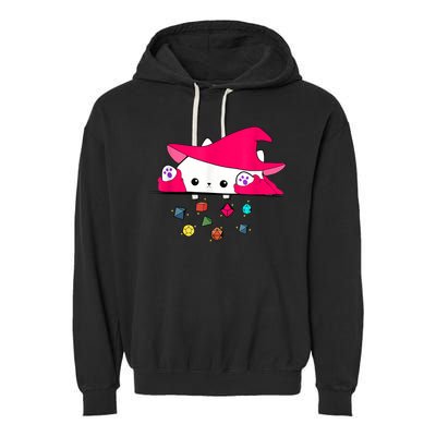 Cat Throwing Dice Tabletop Games Garment-Dyed Fleece Hoodie