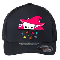 Cat Throwing Dice Tabletop Games Flexfit Unipanel Trucker Cap