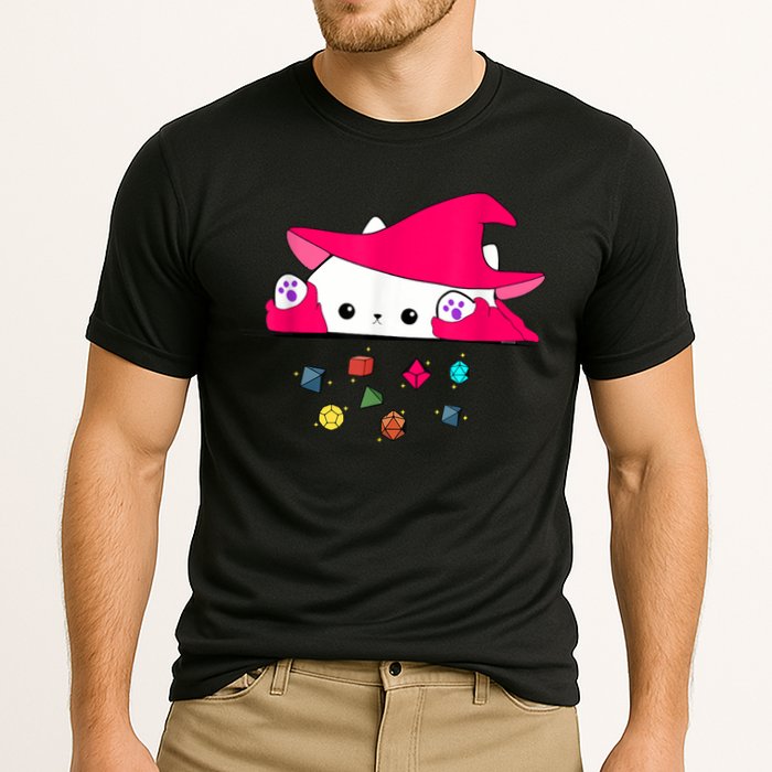 Cat Throwing Dice Tabletop Games Performance Shirt