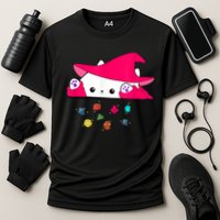 Cat Throwing Dice Tabletop Games Performance Shirt