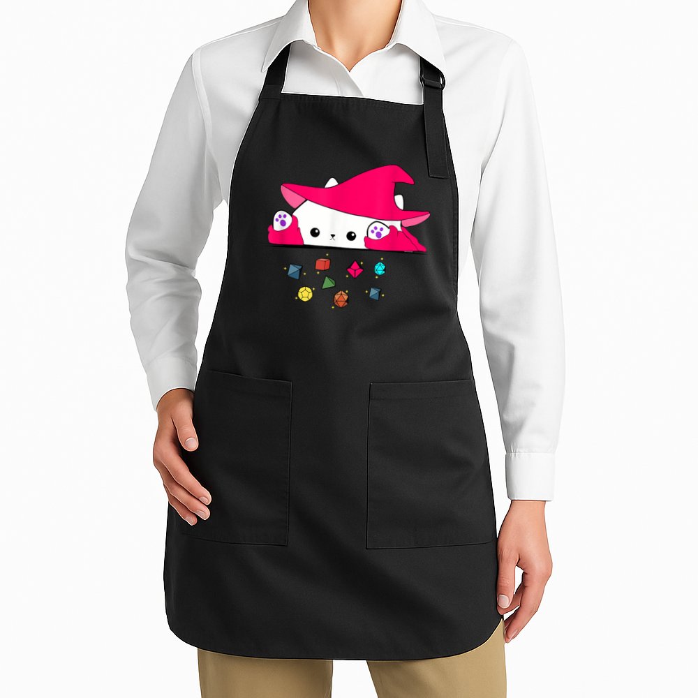 Cat Throwing Dice Tabletop Games Apron