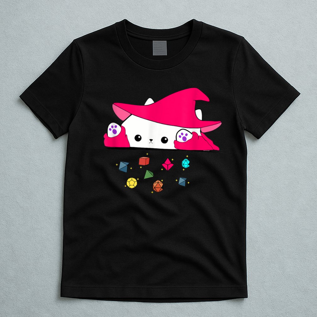 Cat Throwing Dice Tabletop Games T-Shirt