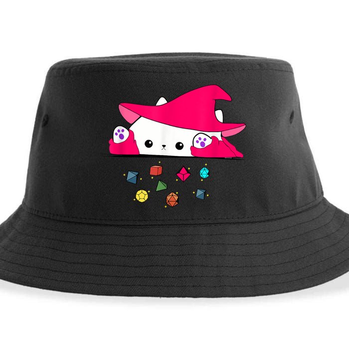 Cat Throwing Dice Tabletop Games Sustainable Bucket Hat