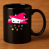 Cat Throwing Dice Tabletop Games 11oz C Handle Ceramic Mug