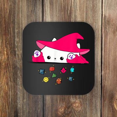 Cat Throwing Dice Tabletop Games Coaster
