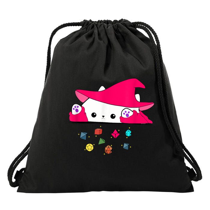Cat Throwing Dice Tabletop Games Drawstring Bag