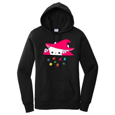 Cat Throwing Dice Tabletop Games Women's Pullover Hoodie