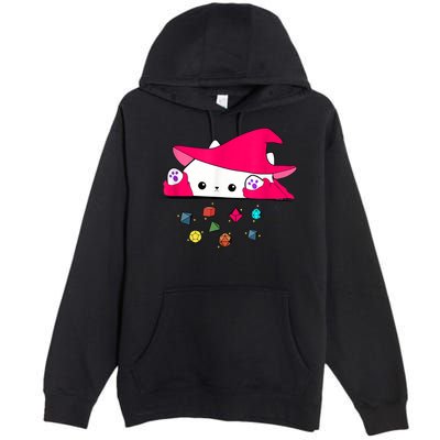 Cat Throwing Dice Tabletop Games Premium Pullover Hoodie