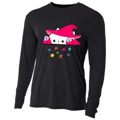 Cat Throwing Dice Tabletop Games Cooling Performance Long Sleeve Crew