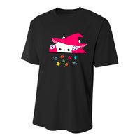 Cat Throwing Dice Tabletop Games Youth Performance Sprint T-Shirt