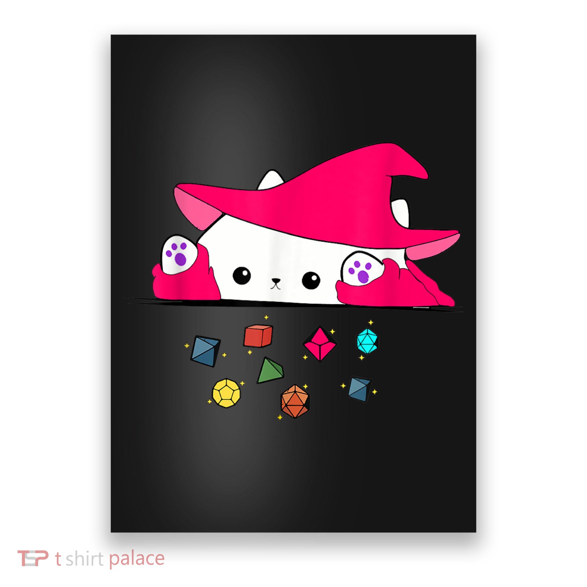 Cat Throwing Dice Tabletop Games Poster