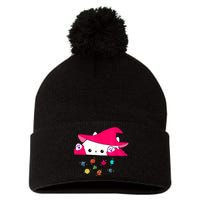 Cat Throwing Dice Tabletop Games Pom Pom 12in Knit Beanie