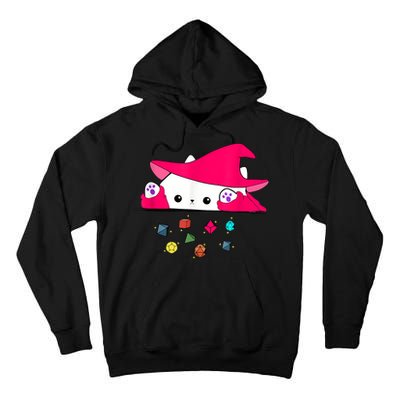 Cat Throwing Dice Tabletop Games Tall Hoodie
