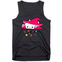 Cat Throwing Dice Tabletop Games Tank Top