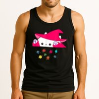 Cat Throwing Dice Tabletop Games Tank Top