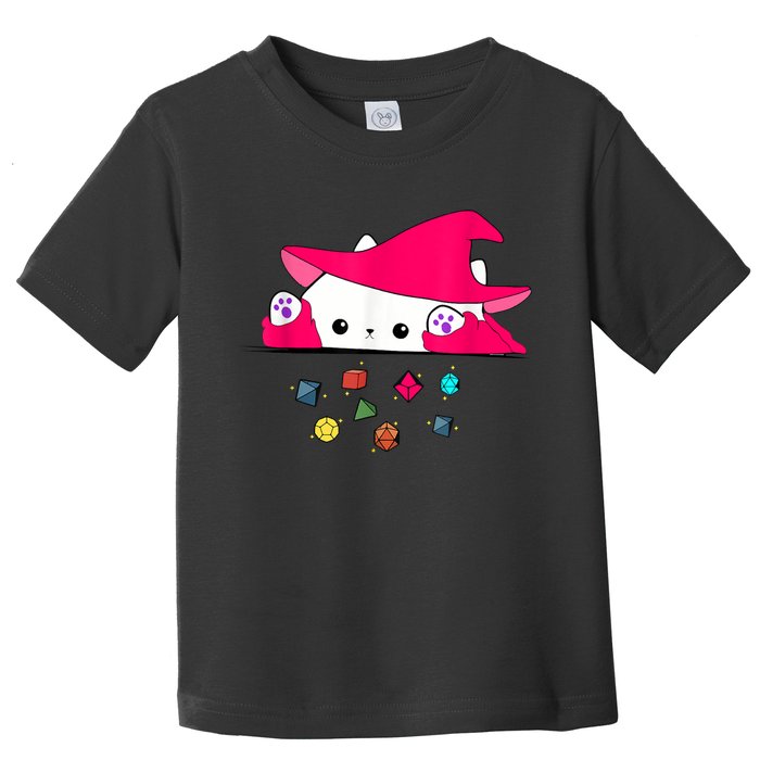 Cat Throwing Dice Tabletop Games Toddler T-Shirt