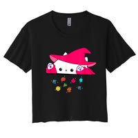 Cat Throwing Dice Tabletop Games Crop Top