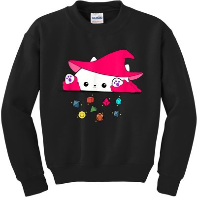 Cat Throwing Dice Tabletop Games Kids Sweatshirt