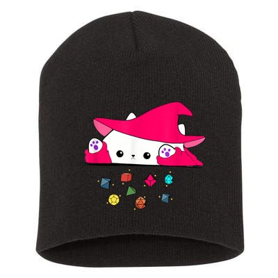 Cat Throwing Dice Tabletop Games Short Acrylic Beanie