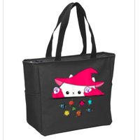 Cat Throwing Dice Tabletop Games Zip Tote Bag
