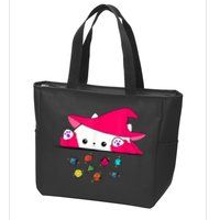 Cat Throwing Dice Tabletop Games Zip Tote Bag