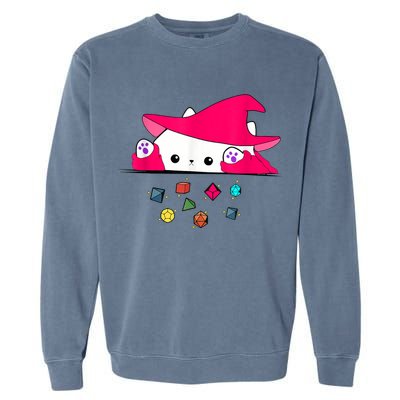 Cat Throwing Dice Tabletop Games Garment-Dyed Sweatshirt