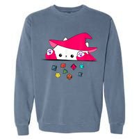 Cat Throwing Dice Tabletop Games Garment-Dyed Sweatshirt