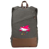 Cat Throwing Dice Tabletop Games Cotton Canvas Backpack
