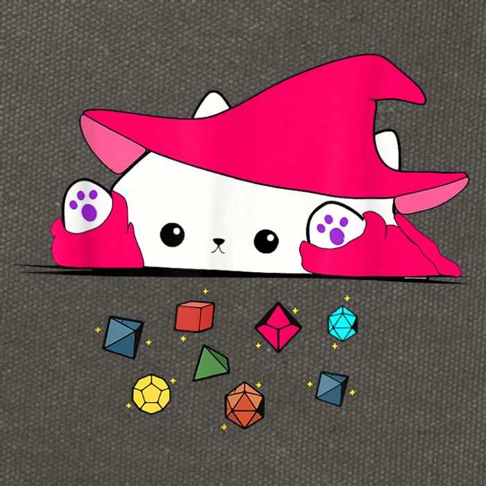 Cat Throwing Dice Tabletop Games Cotton Canvas Backpack
