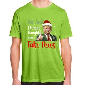 Christmas Trump Dear Santa Fake News Funny Xmas Gift Adult ChromaSoft Performance T-Shirt