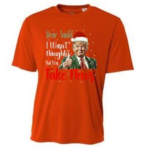 Christmas Trump Dear Santa Fake News Funny Xmas Gift Cooling Performance Crew T-Shirt