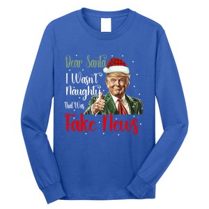 Christmas Trump Dear Santa Fake News Funny Xmas Gift Long Sleeve Shirt