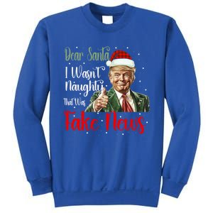 Christmas Trump Dear Santa Fake News Funny Xmas Gift Sweatshirt