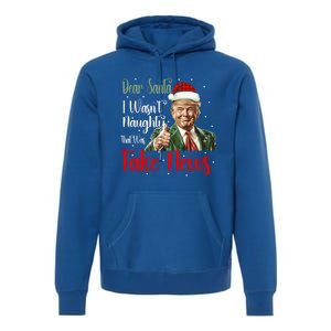 Christmas Trump Dear Santa Fake News Funny Xmas Gift Premium Hoodie