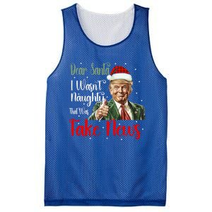 Christmas Trump Dear Santa Fake News Funny Xmas Gift Mesh Reversible Basketball Jersey Tank